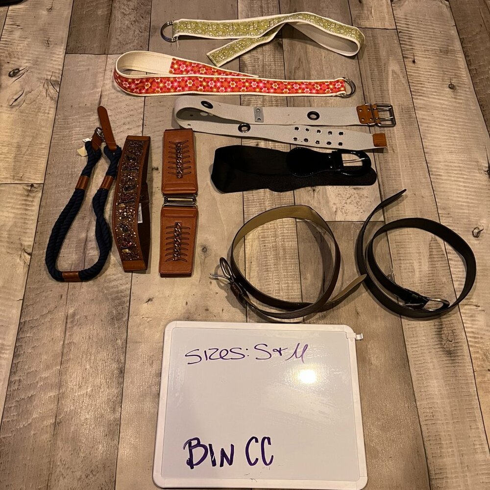 5/$20 Lot of 7 belts y2k bin cc